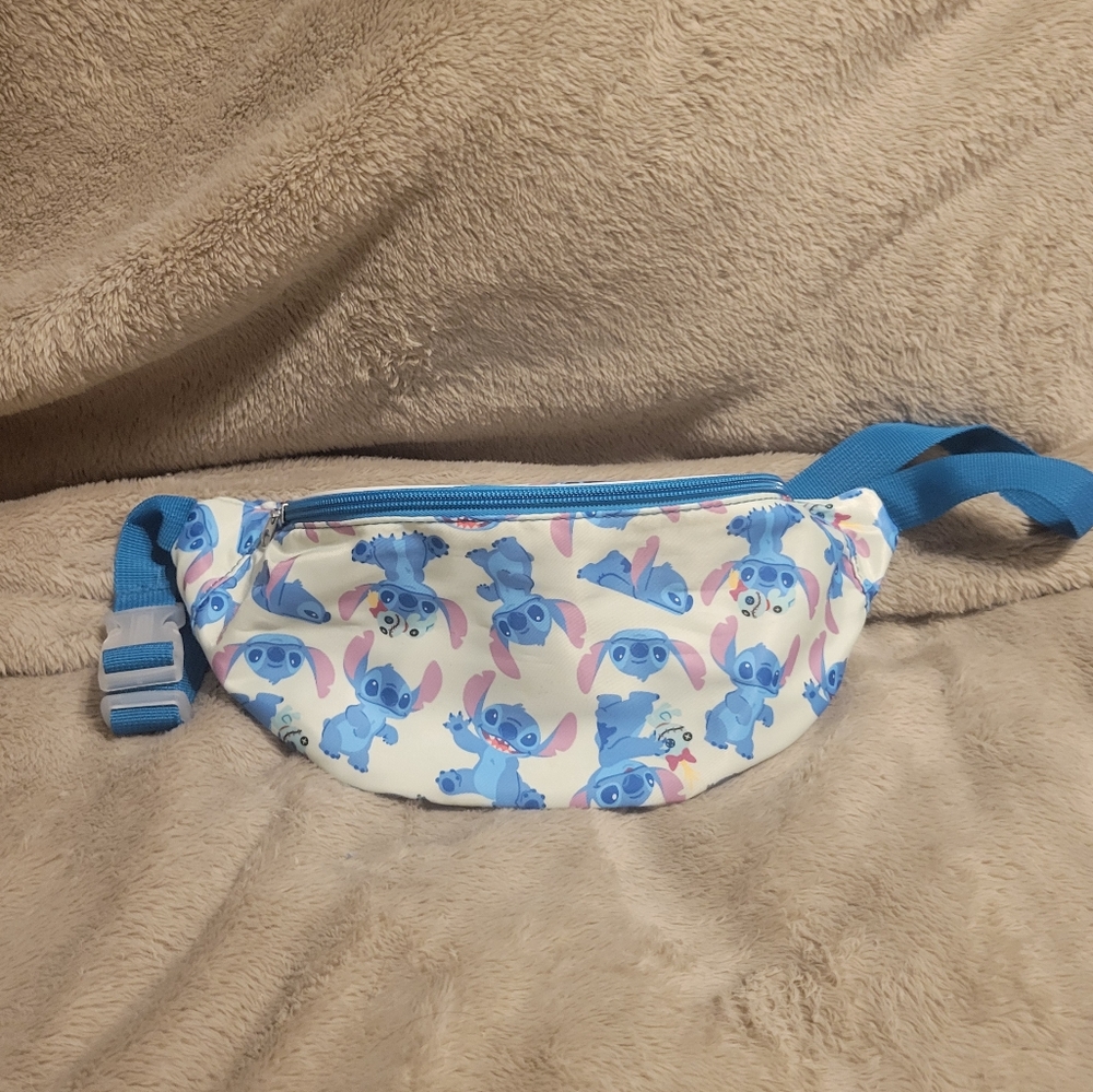 EUC Bioworld Stitch Blue and White Fanny Pack